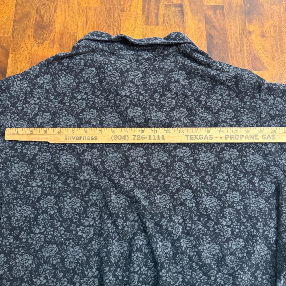 Cremieux Collection Mens‎ XXL Polo Shirt Charcoal Grey Floral Short Sleeve - Picture 9 of 9